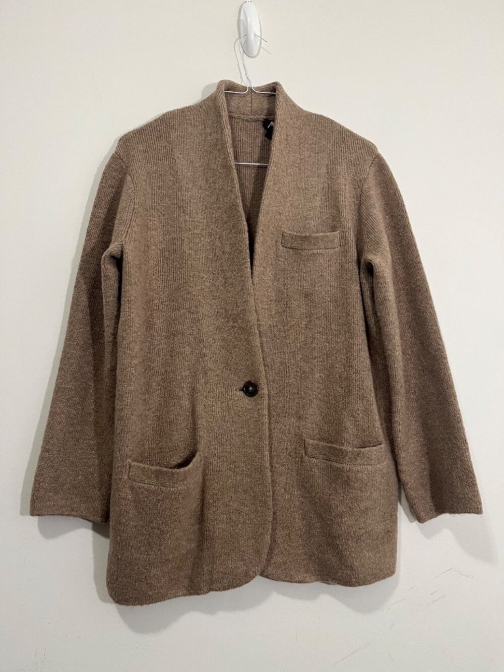 J.Crew Cocoon Sweater Cardigan Blazer Merino Wool Alpaca Blend Women’s M Preppy